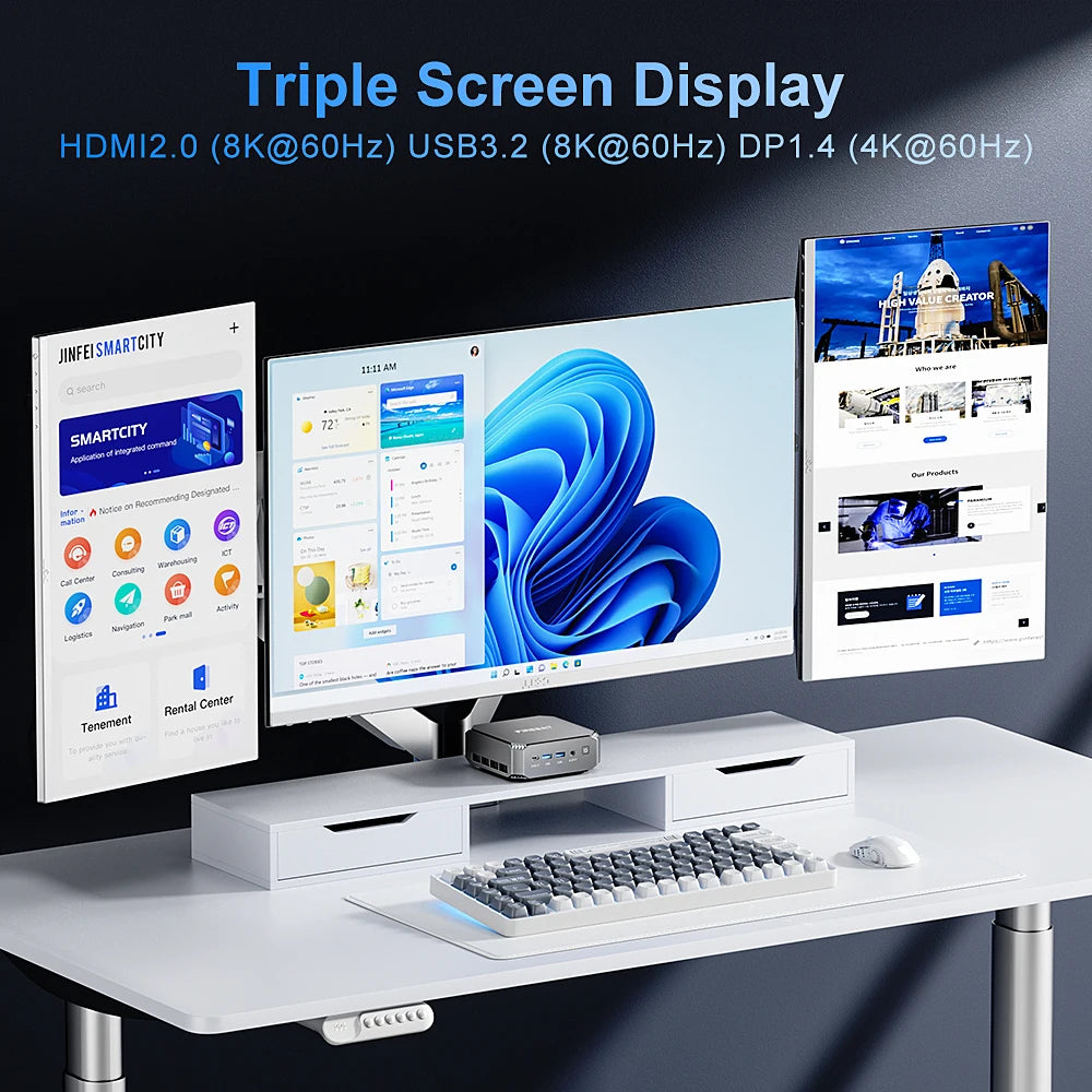 Free Shipping to US High Quality Brand New Firebat A6 Mini PC AMD Ryzen 7 6800H Processor Good Price US Plug Mini PC