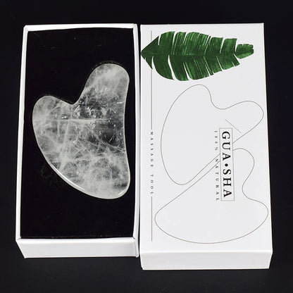 Jade Guasha Tool – Natural Stone Crystal Face & Body Massager for SPA & Healing