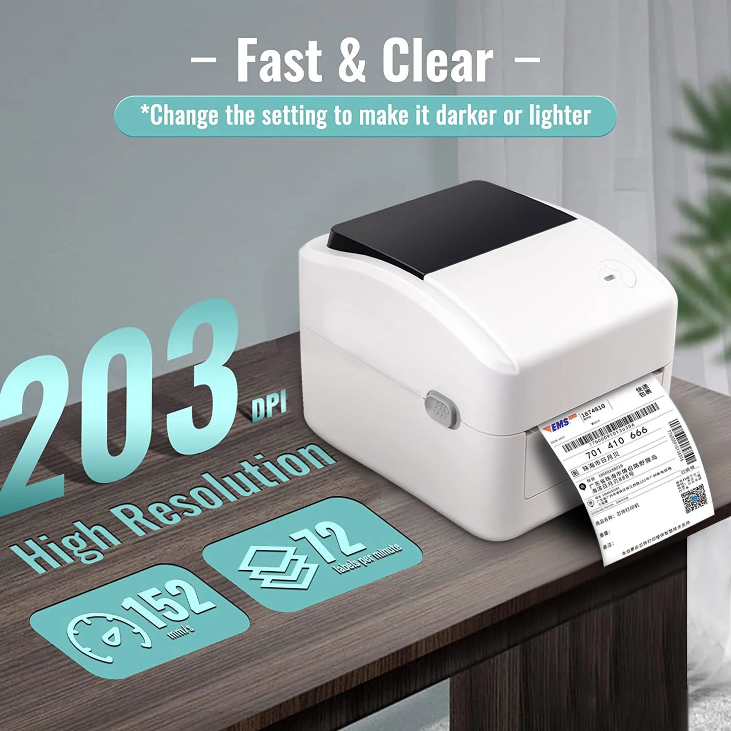 High Quality 4*6 Inches Sticker Label Printer 420B Direct Thermal Printer Shipping Label Printer