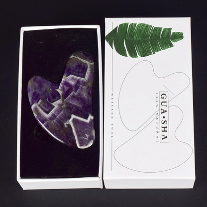 Jade Guasha Tool – Natural Stone Crystal Face & Body Massager for SPA & Healing