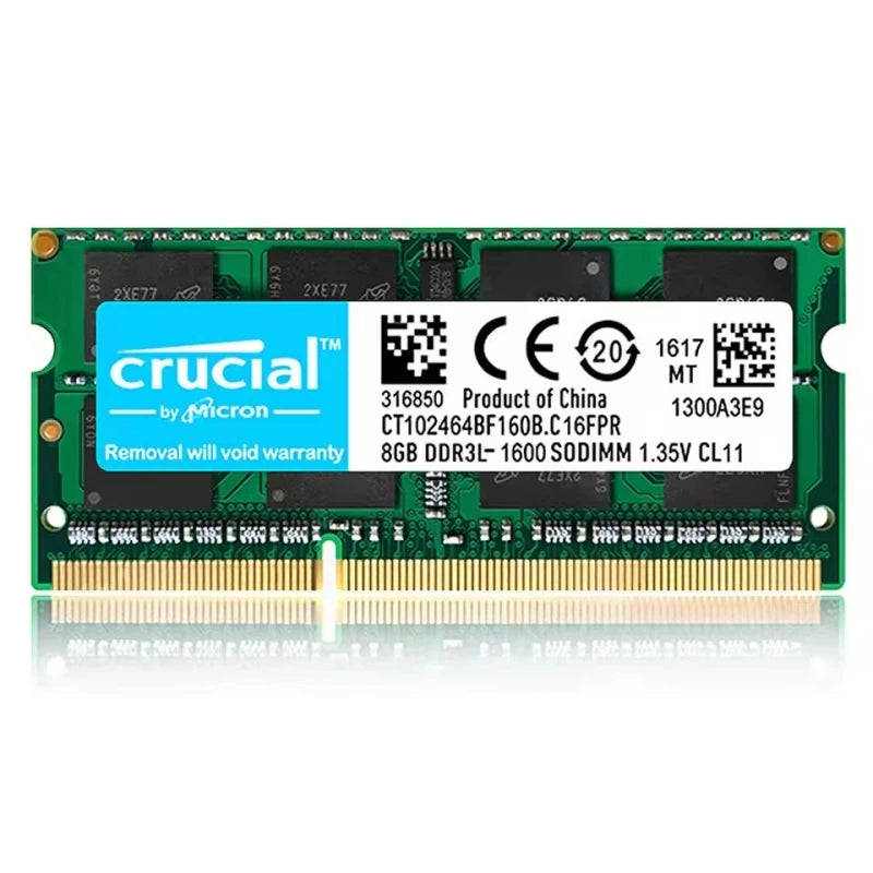Crucial Original Chips Ram DDR3L/DDR3 4GB 8GB 1866MHz 1600MHz 1333MHz 204 Pin SODIMM Laptop PC Computer Memory RAM Module