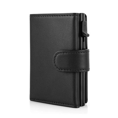 YATBEST Men's Slim RFID Wallet – Pop-Up Card Holder, Coin Pocket, Minimalist Leather