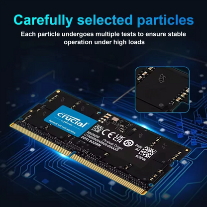 DDR5 8GB 16GB 32GB 48GB 4800MHZ 5200MHZ 5600MHZ PC5-38400 44800 SODIMM 262PIN 1.1V Non-ECC Memory for Laptop