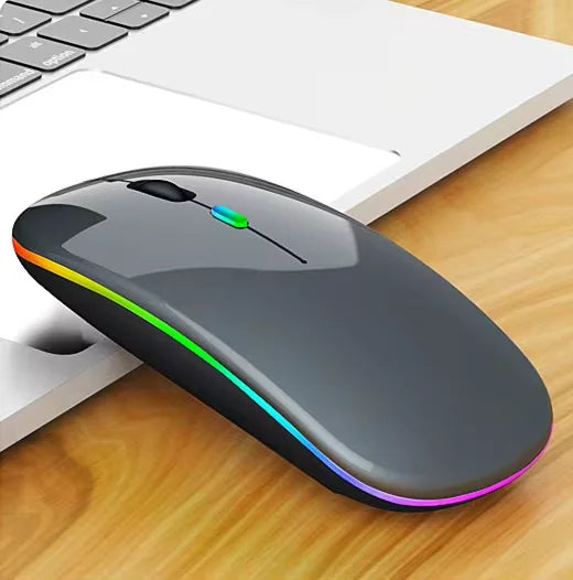 Ultra Slim RGB Lighting Wireless Mouse Dual Mode BT Rechargeable for Gaming on Desktop Laptop Tablet-No MOQ