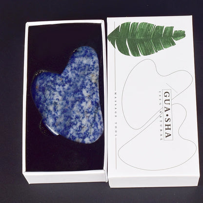 Jade Guasha Tool – Natural Stone Crystal Face & Body Massager for SPA & Healing
