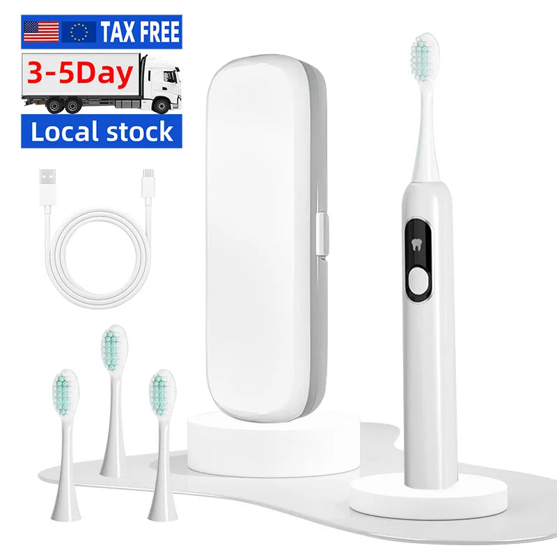 Us Warehouse Products Toothbrush Electric Adults Automatique Electric Toothbrush Modern Rechargeable Toothbrush With Travel Case
