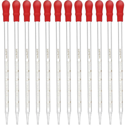 0.5ml 1ml 2ml 3ml Graduated Scale Dropper Pipette Borrosilicate Glass Rubber Head Liquid Pipettors For Lab Scale Laboratory