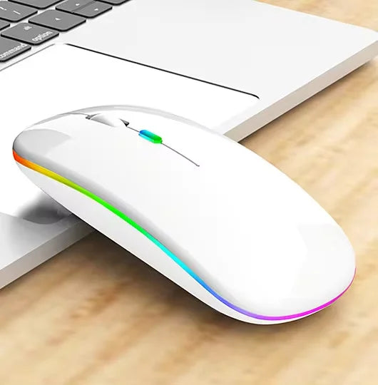 Ultra Slim RGB Lighting Wireless Mouse Dual Mode BT Rechargeable for Gaming on Desktop Laptop Tablet-No MOQ