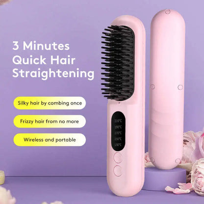 Us Warehouse Products Rechargeable Hot Comb Hair Straightener Hot Comb Electric Hair Straightener With Custom Logo