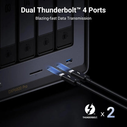 UGREEN NASync DXP6800 Pro 6 Bay Desktop NAS Intel i5 1235u 10 Core CPU 8GB DDR5 RAM Network Attached Storage (Diskless)