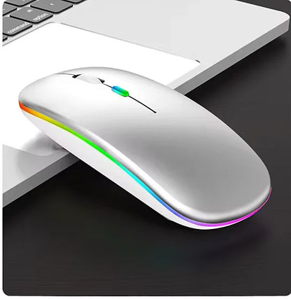 Ultra Slim RGB Lighting Wireless Mouse Dual Mode BT Rechargeable for Gaming on Desktop Laptop Tablet-No MOQ