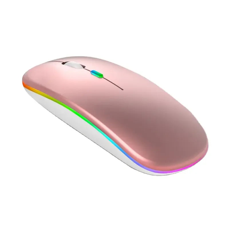 Ultra Slim RGB Lighting Wireless Mouse Dual Mode BT Rechargeable for Gaming on Desktop Laptop Tablet-No MOQ