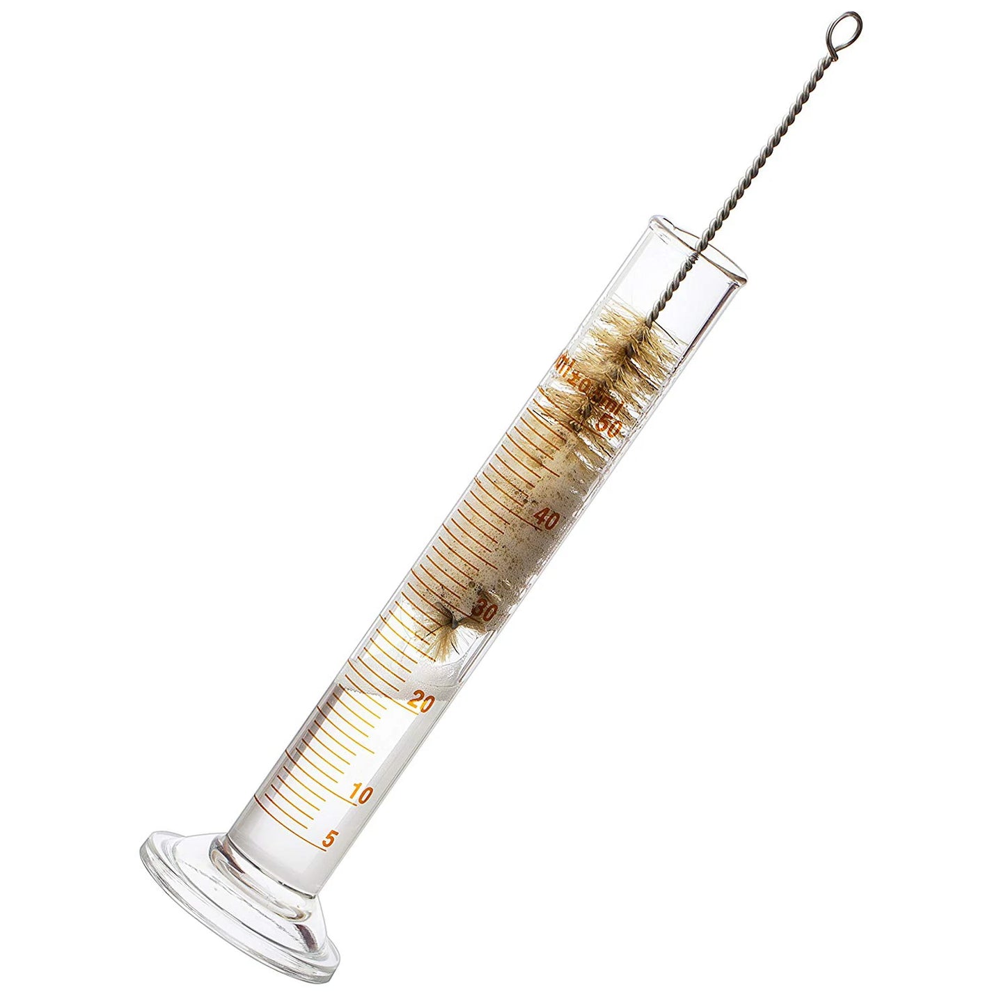 New-4 Measuring Cylinder - 5ml, 10ml, 50ml, 100ml - Premium Glass - Contains 2 Cleaning Brushes + 3 x 1ml Glass Pipettes