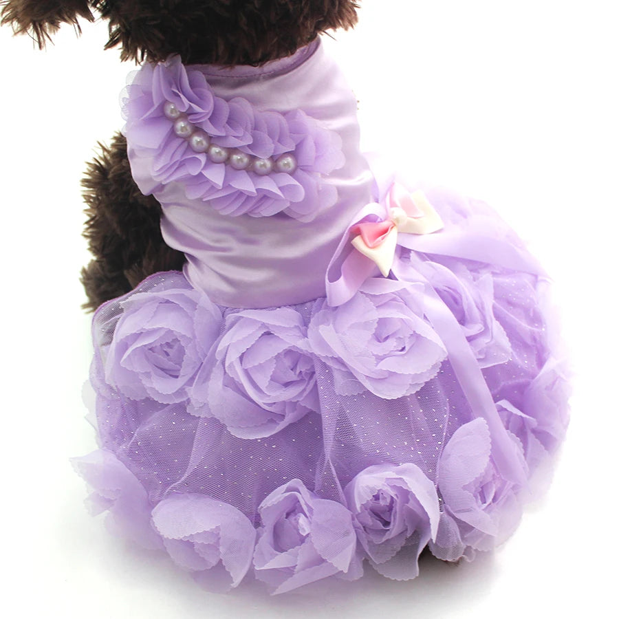 Royal Pup Princess Tutu Dress – Rosette & Bow Pet Skirt for Dogs & Cats