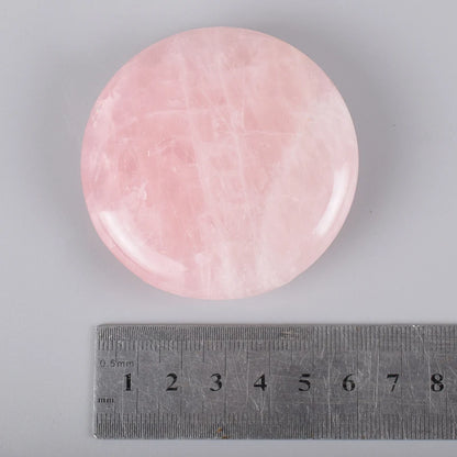 Big 60mm Rose Quartz Chakra Palm Stone Healing SPA Reiki Crystal Energy Stone