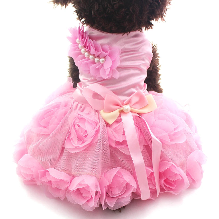 Royal Pup Princess Tutu Dress – Rosette & Bow Pet Skirt for Dogs & Cats