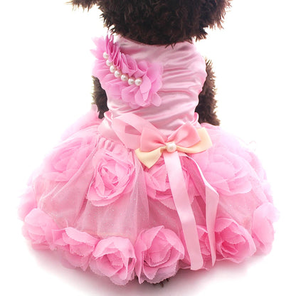 Royal Pup Princess Tutu Dress – Rosette & Bow Pet Skirt for Dogs & Cats