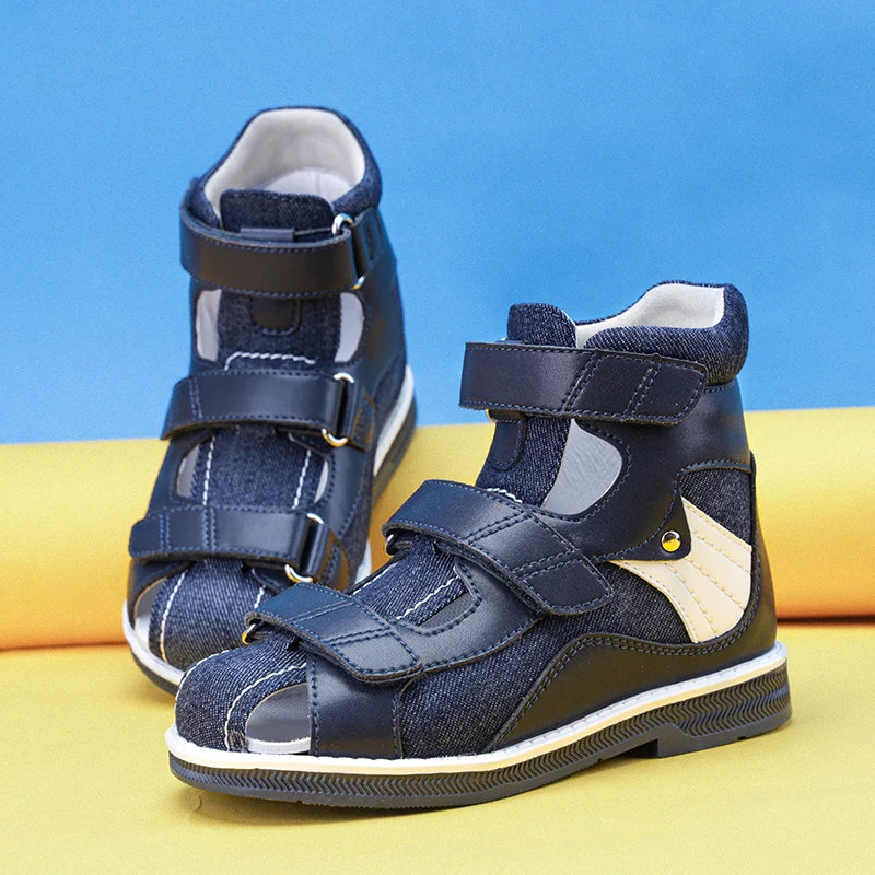 Princepard 2022 Children Orthopedic Shoes for Flat Feet Summer Kids Footwear Closed Toe Boys Girls Sandals with Ankle Support