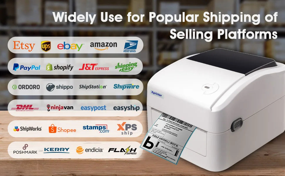 High Quality 4*6 Inches Sticker Label Printer 420B Direct Thermal Printer Shipping Label Printer