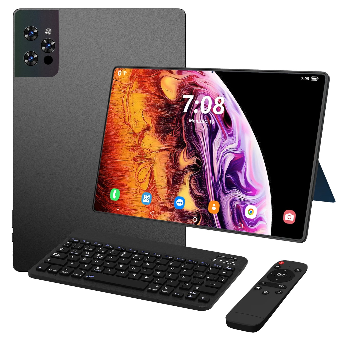 Pro16 Max 14-Inch Android 15 Tablet PC 5G WiFi 512GB Storage 12GB Work Keyboard Remote Control 10 Core GSM Padded Entertainment