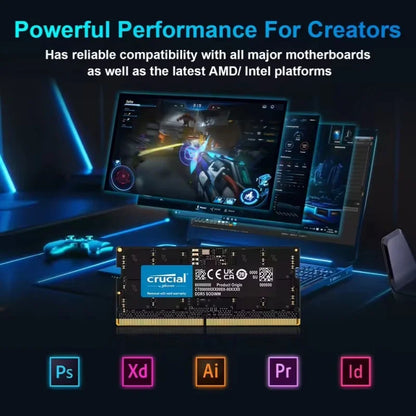 DDR5 8GB 16GB 32GB 48GB 4800MHZ 5200MHZ 5600MHZ PC5-38400 44800 SODIMM 262PIN 1.1V Non-ECC Memory for Laptop