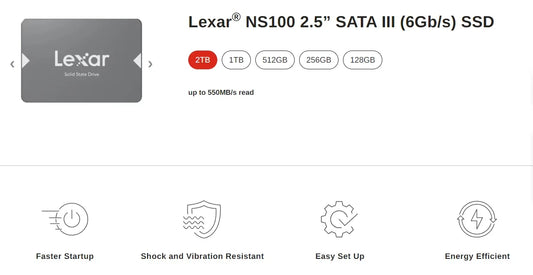 Lexar Ns100 Sata Ssd 256gb 512gb Ssd Hard Drive Hdd 2.5 Hard Disk Ssd Sata 128gb Solid State Drive for Laptop