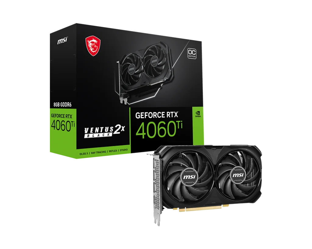 New MSI GeForce RTX 4060Ti Graphics Card VENTUS 2X BLACK 8G OC