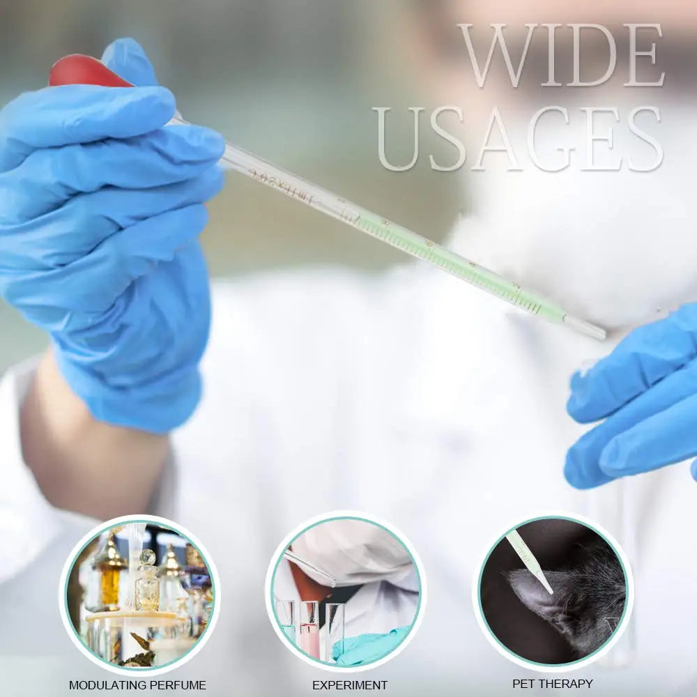 0.5ml 1ml 2ml 3ml Graduated Scale Dropper Pipette Borrosilicate Glass Rubber Head Liquid Pipettors For Lab Scale Laboratory