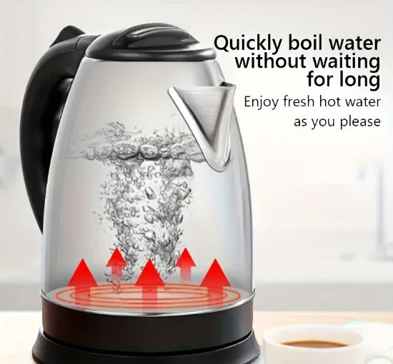 1.8L 304 Stainless Steel Electric Kettle 1000W Power Fast Boil for Home Kitchen Travel Hotel Office & RV Use Discounted
