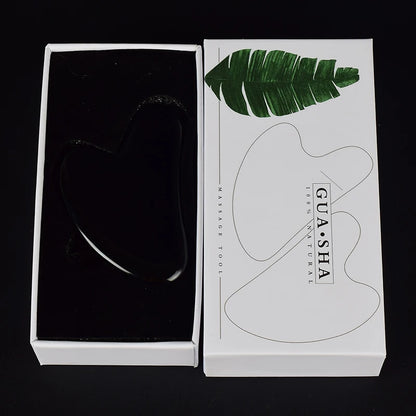 Jade Guasha Tool – Natural Stone Crystal Face & Body Massager for SPA & Healing