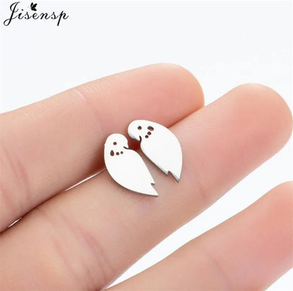 Multiple Mini Stainless Steel Bird Jewelry Earrings 2024 Trend For Women Girls Cute Crane Parrot Bee Hummingbird Studs oorbellen