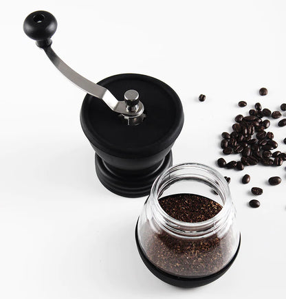 Washable Ceramic Manual Coffee Grinder – Adjustable Burr Mill for Travel & Home Brewing