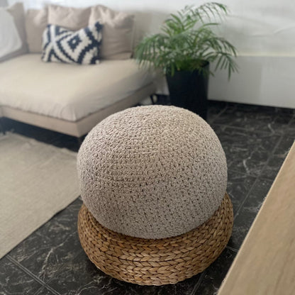 Bouclé Ottoman Pouf Cover