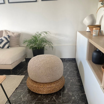 Bouclé Ottoman Pouf Cover