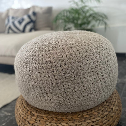 Bouclé Ottoman Pouf Cover