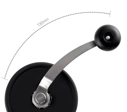 Washable Ceramic Manual Coffee Grinder – Adjustable Burr Mill for Travel & Home Brewing