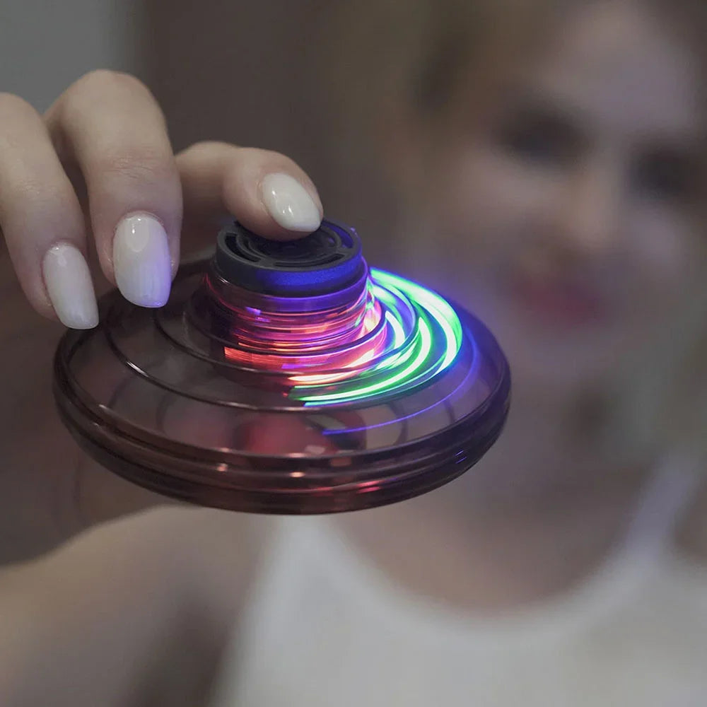 Magic Flying Drone UFO Spinner – LED Light-Up Hand-Controlled Flying Orb for Kids & Adults