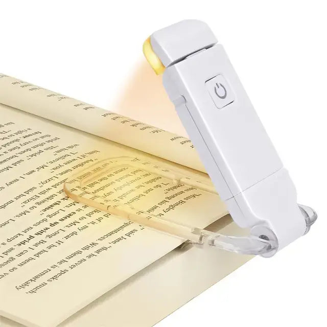 LED USB Rechargeable Book Light – Eye Protection, Adjustable Brightness, Portable Clip-On Reading Lamp