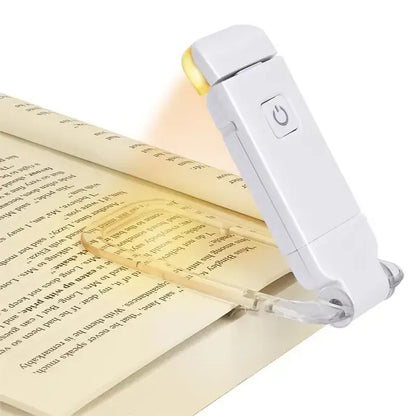 LED USB Rechargeable Book Light – Eye Protection, Adjustable Brightness, Portable Clip-On Reading Lamp