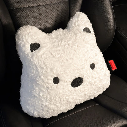 New Winter Plush Car Seat Cover for Dogs Westie Dog Pattern Thickened Warm Pet Car Mat, Universal Fit for Most Vehicles