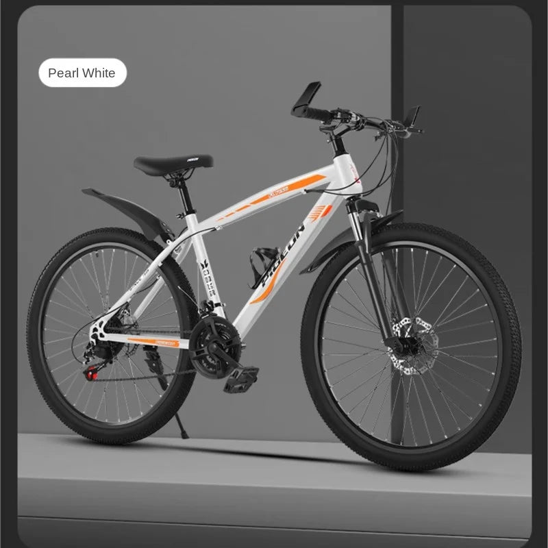 Cooya 24 Inch Variable Speed Bike With Lockable Front Fork 21/27 Speed Dual Disc Brake Student Bike High Carbon Steel Frame 2025