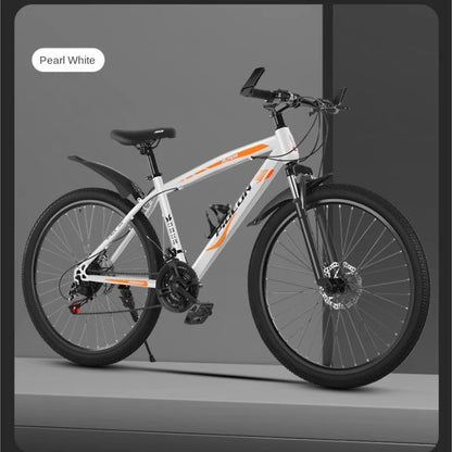 Cooya 24 Inch Variable Speed Bike With Lockable Front Fork 21/27 Speed Dual Disc Brake Student Bike High Carbon Steel Frame 2025