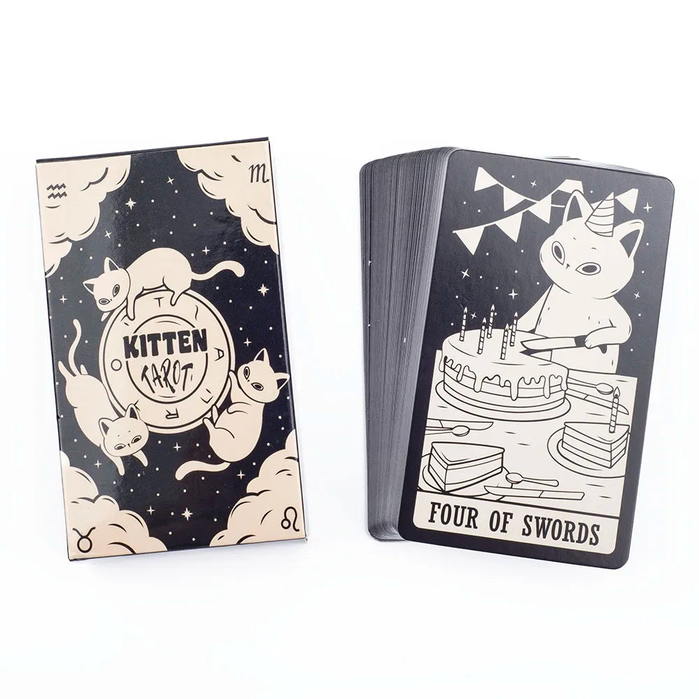 78 Card Deck Kitten Tarot Oracle Card Fate Divination Leisure Entertainment Family gatherings Tarot Card Game