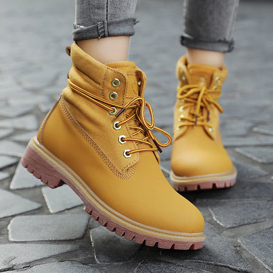 2025 Autumn Boots Men's British Style Workwear Shoes Casual Popular Men's And Women's High-Top All-Match Men's Shoes