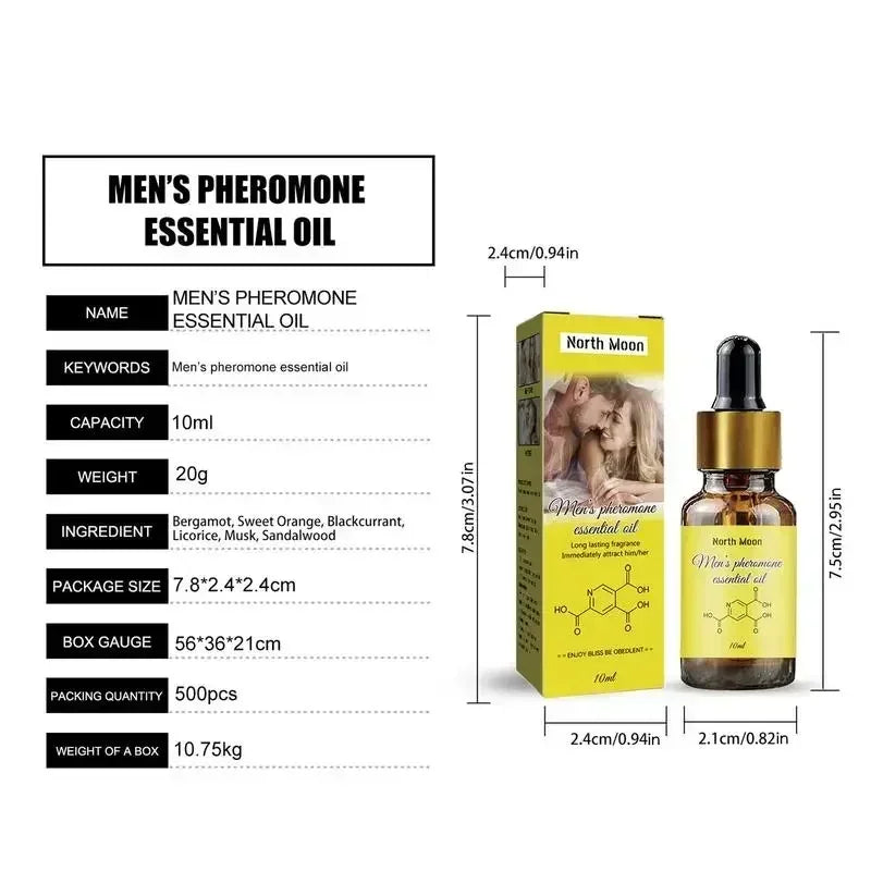 10 ml Intense Men’s Pheromone Fragrance – Compact Cologne for Confidence & Attraction