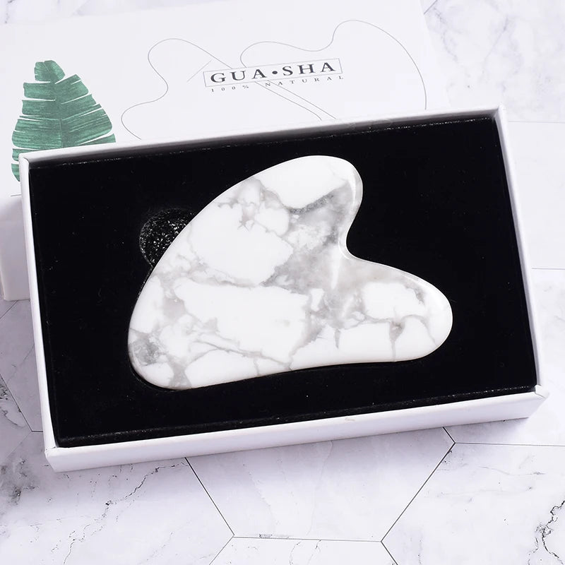 Jade Guasha Tool – Natural Stone Crystal Face & Body Massager for SPA & Healing