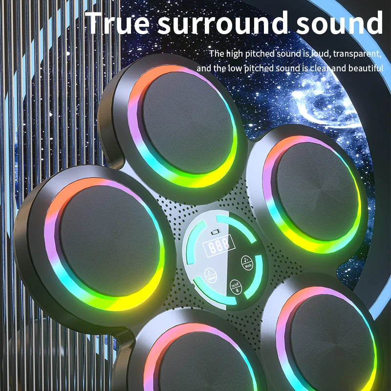 New Music Boxing Machine Smart Bluetooth Link Adult/children Sports Fitness Muay Thai Rhythm Response Practice Music Boxing Bag