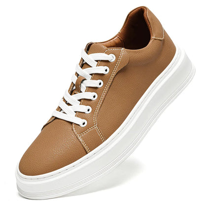 Genuine Leather Men's Summer Shoes Breathable Sneakers New Arrival Male Skateboard Footwear Versatile Trainers Tenis Masculino