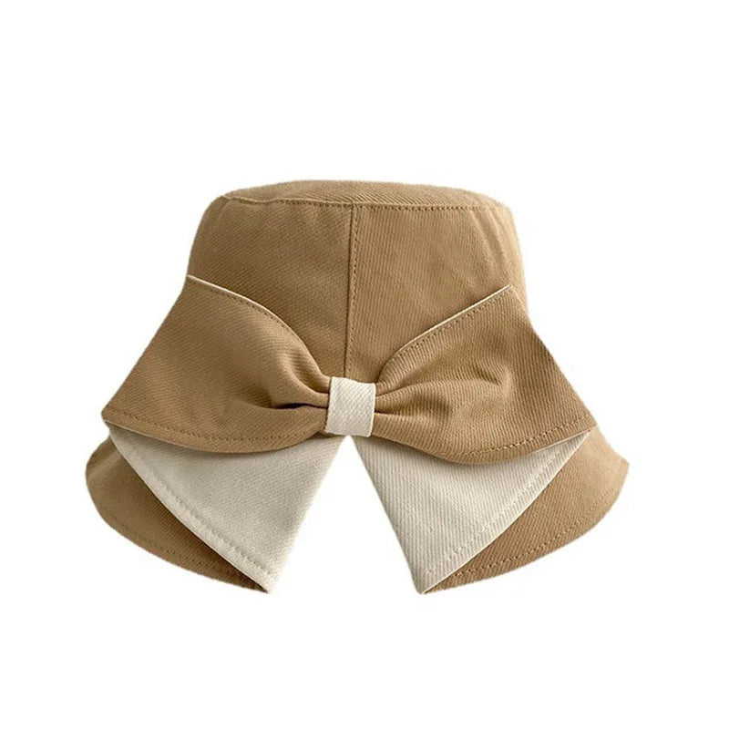 Ladies' Cap Bow Fashionable Cute Sweet Kawaii Bucket Hats Summer Vacation Travel Big Brim Sunshade Sun Protection Hats For Woman