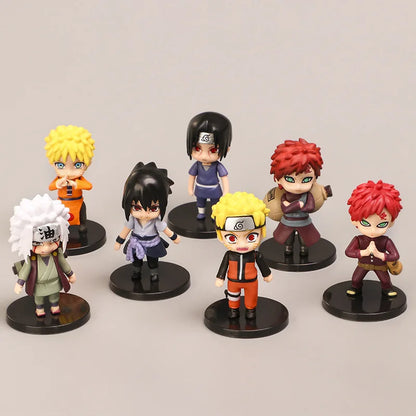 Hot 12Pcs/Set Anime Naruto Shippuden Hinata Sasuke Itachi Kakashi Gaara Figure Toys Q Version PVC Figurine Model Dolls Gifts